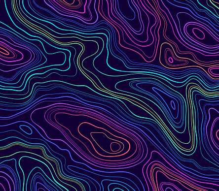Vibrant Topographic Lines Abstract Background