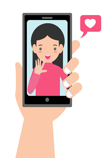 video-call-with-loved-one-male-hand-holding-smartphone-with-on-vector-id1058027752?b=1&k=6&m=1058027752&s=170667a&w=0&h=  ...