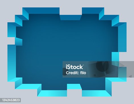 istock Video Game Pixel Frame Digital Background 1342453823
