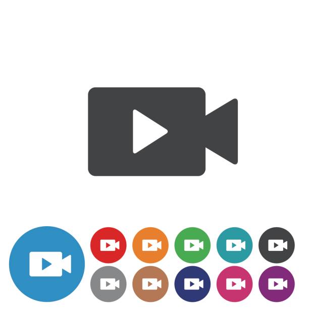 Video Icons Set - Graphic Icon Series Video Icons home video camera stock illustrations