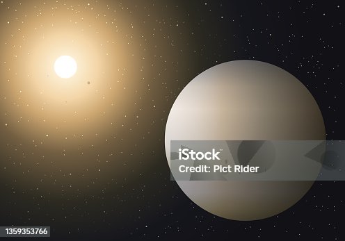 istock A view of space with Venus in the solar system. 1359353766