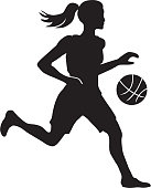 View of woman playing basketball