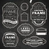 Vector illustration of some ornate chalk frames, with texture.
