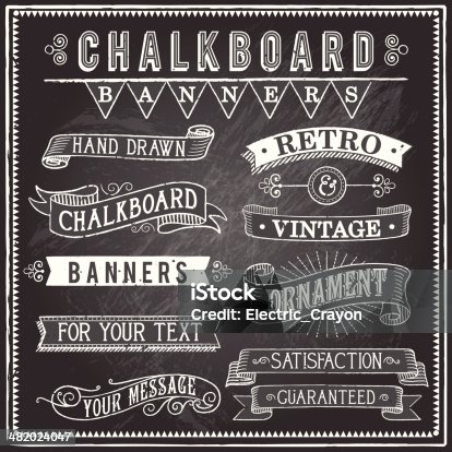 istock Vintage Chalkboard Banners 482024047