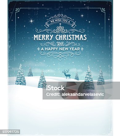 istock Vintage Christmas Background 517097725