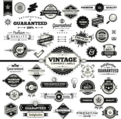 Vintage Commerce Labels - Complete Set