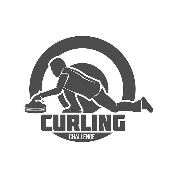 stockillustraties, clipart, cartoons en iconen met vintage curling labels and design elements - curling