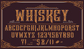 Vintage decorative typeface. Perfect for alcohol labels, emblems, shops,headlines, posters and many other uses.