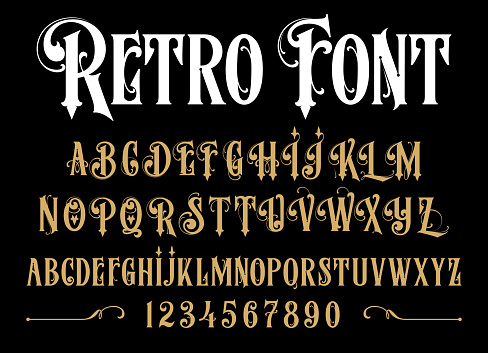 Vintage font.