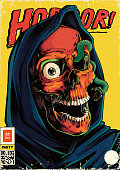 istock Vintage horror comic book illustration 1358051308