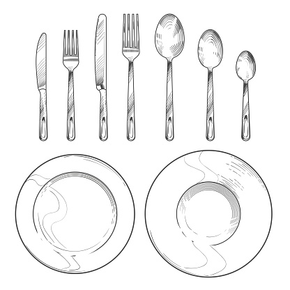 GROOMY Retro Silver Cucchiaio/Coltello/Forchetta/Dessert Cucchiaio da tavola Stile Occidentale 