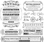 Vintage Labels, Frames and Design Elements with Copy Space