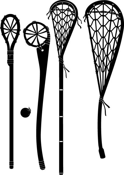 винтаж лакросс stick установить в различных вариациях - lacrosse sticks sto...