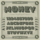 istock Vintage Money Font with shadow 500173082