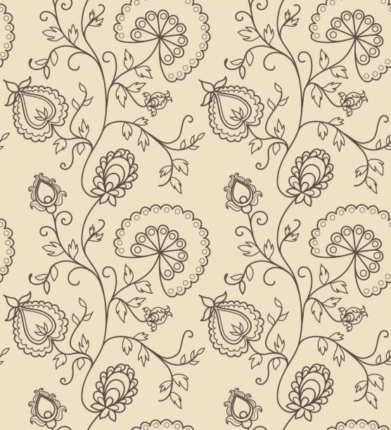 Vintage vector seamless flower pattern Vintage vector seamless flower pattern romance book cover stock illustrations