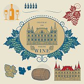 Vintage wine label, vector illustration