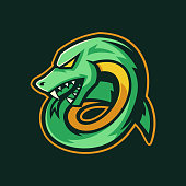 Viper Snake mascot sport logo design