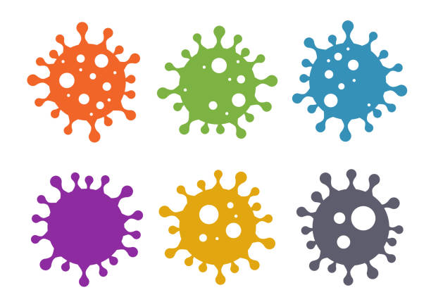 вирус, бактерии, микробы, - at home covid test stock illustrations