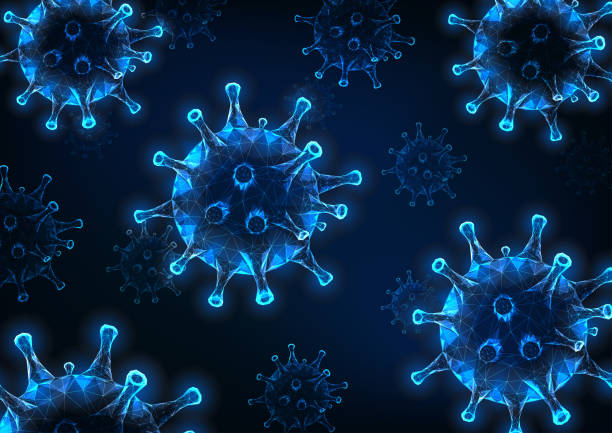 viruszellenhintergrund. epidemische virusinfektion, hiv, grippevirus. - virus stock-grafiken, -clipart, -cartoons und -symbole