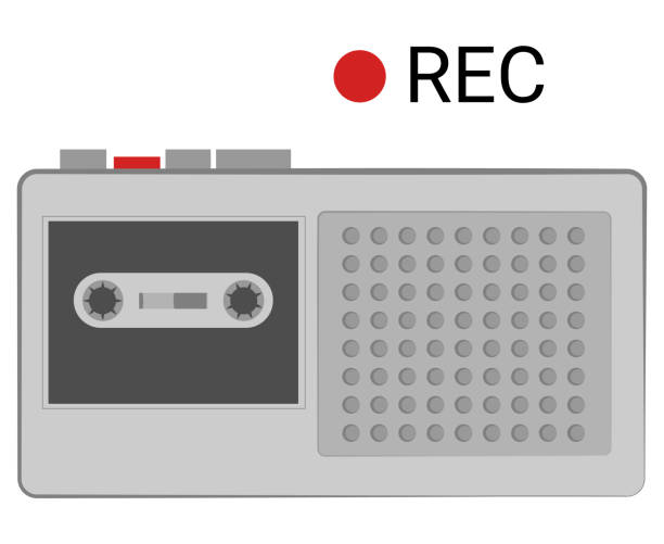 Voice Recorder vector art illustration