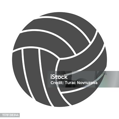 istock Volleyball ball solid icon. Sports equipment vector illustration isolated on white. Game ball glyph style design, designed for web and app. Eps 10. 1178138344