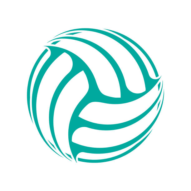 ilustraciones, imágenes clip art, dibujos animados e iconos de stock de voleibol azul absttract símbolo fondo de pantalla - pelota de voleibol
