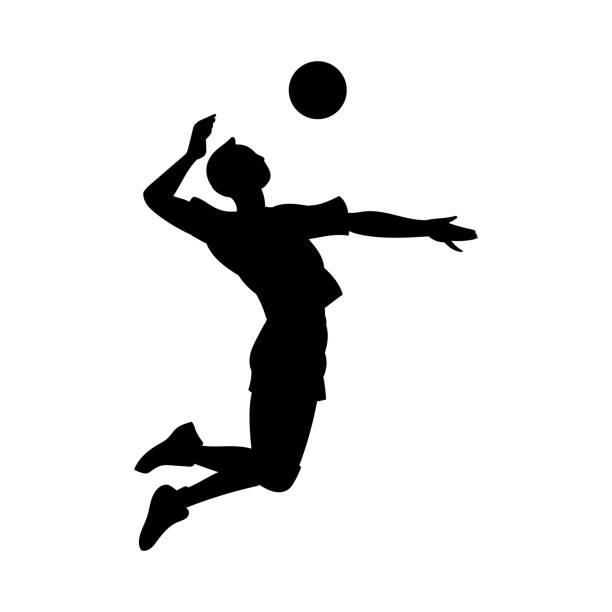 Jump Serve Volleyball Illustrations, Royalty-Free Vector Graphics ...