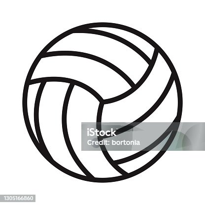 istock Volleyball Sports Glyph Icon 1305166860