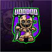 Illustration of Voodoo esport mascot logo design