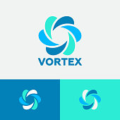 istock Vortex flat logo. Blue letter emblem. O monogram. Dynamic swirl 1303936041