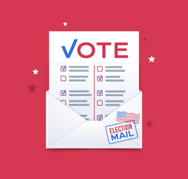 ilustrações, clipart, desenhos animados e ícones de vote por correio - votos