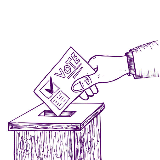Vote, doodle illustration and sketch sketch, illustration, doodle voting drawings stock illustrations