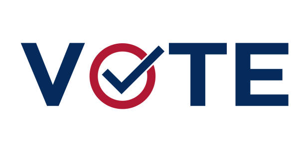 ilustrações de stock, clip art, desenhos animados e ícones de vote election vector icon, template presidant day 2020. - votar
