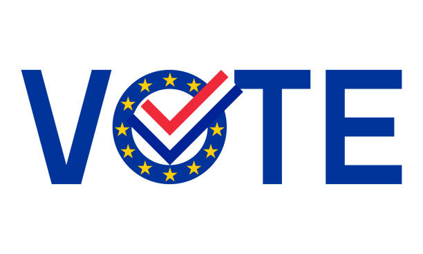 illustrations, cliparts, dessins animés et icônes de voter avec le drapeau de la france, élections européennes 2019 concept vectoriel - parlement européen