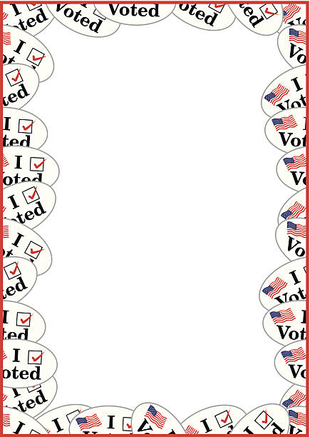 I Voted Frame C I Voted Frame C voting borders stock illustrations