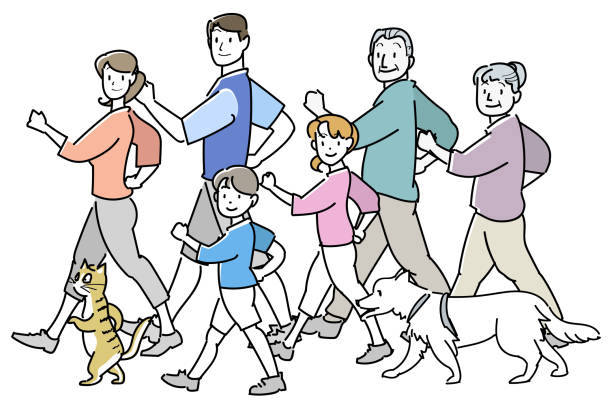 走家庭轉身 - 競走賽 插圖 幅插畫檔、美工圖案、卡通及圖標