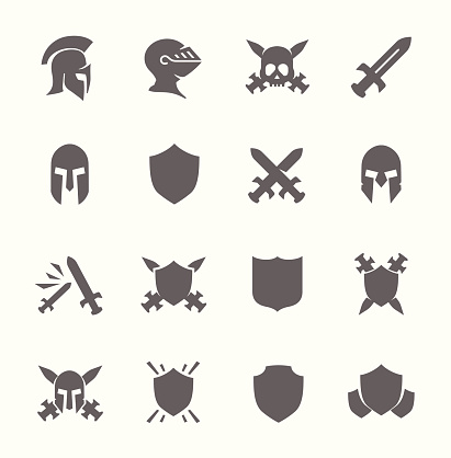 Simple Set of War Related Vector Icons for Your Design.