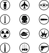 12 icons related to war and military.