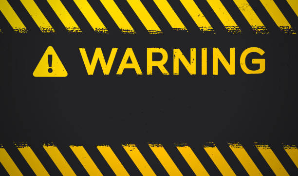 Warning Background Warning danger grunge background with space for copy. warning sign stock illustrations