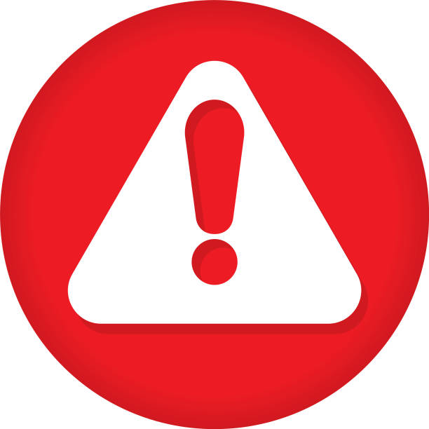 Warning Icon Exclamation Mark danger stock illustrations