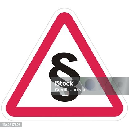 istock Warning triangle with paragraph on the white background. Eps 10 vector file. 1362317826