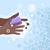 istock Washing hands with antibacterial soap. 1271720124