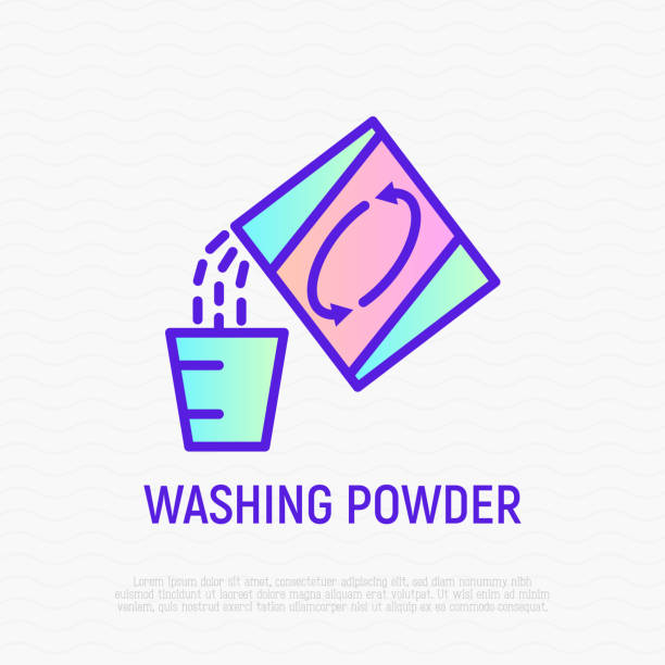 Pouring Laundry Detergent Illustrations, RoyaltyFree