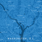 istock Washington DC City Vector Road Map Blue Text 1313078394