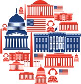 A set of washington themed icons. Click below for more travel images.