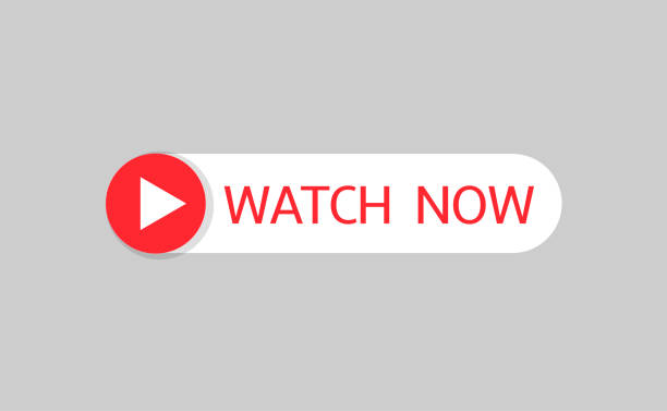 Watch now button Play with Watch Now button. Vector illustration urgency stock illustrations