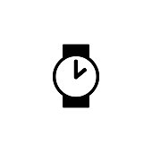 Watch Stock Vector Icon. Isolated Wrist Watch Flat Icon