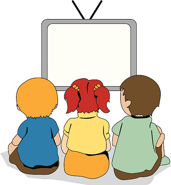 Drawing Of A Girl Watching Tv Clip Art Vector Images Drawing Of A Girl Watching Tv Clip Art Vector Images