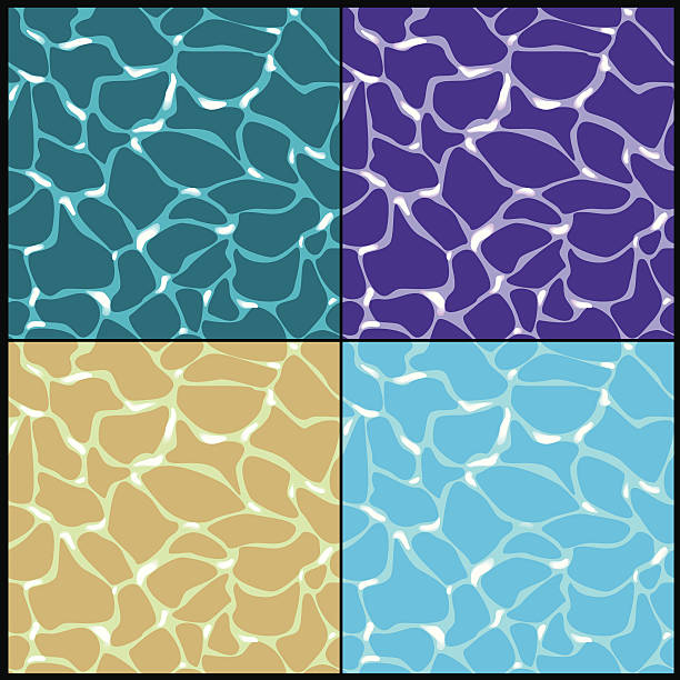 Water - 4 colour! (seamless texture) vector art illustration