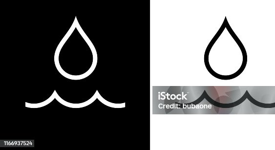 istock Water Drop and Wave Icon 1166937524